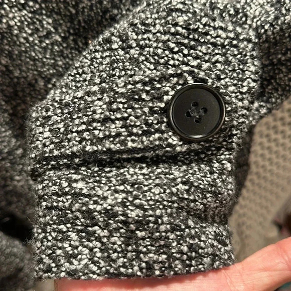 Free People Black womens Tweed Boucle Fall Jacket Small Petite 
Belted - Picture 7 of 9